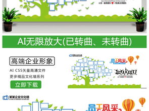 创意企业文化墙设计 从矢量模板到数字应用的全方位指南